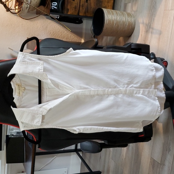 cloth & stone Tops - Cloth & Stone Tencel Lyocell White Button Shirt